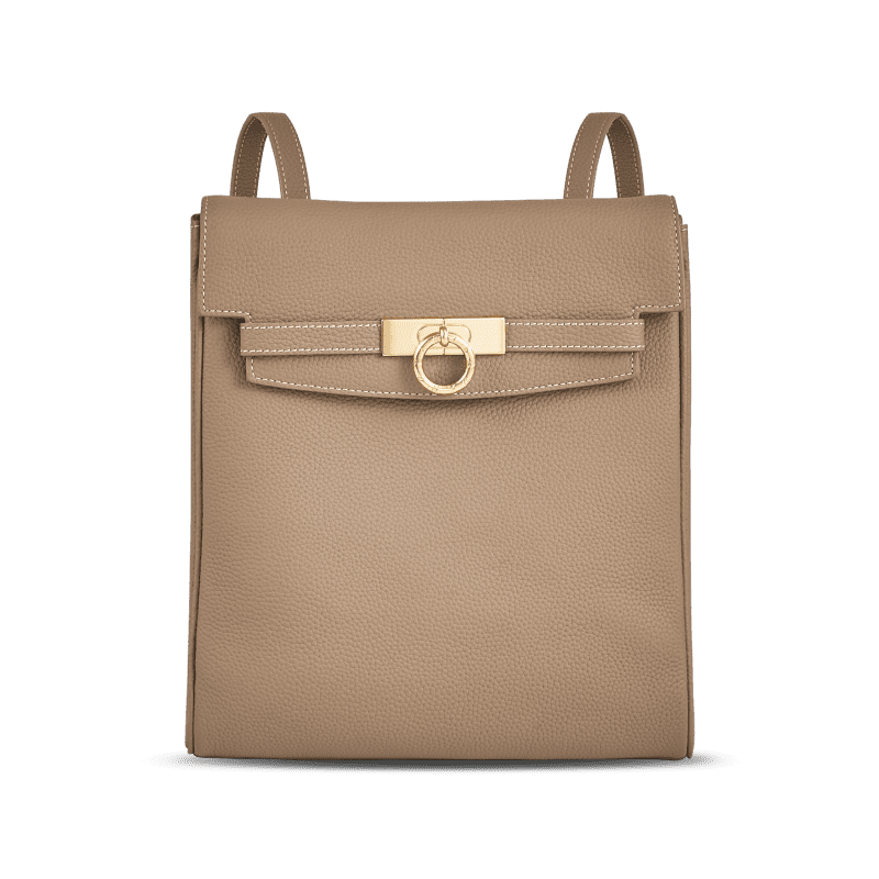 Unlocked Backpack in Taupe | Parisa Wang