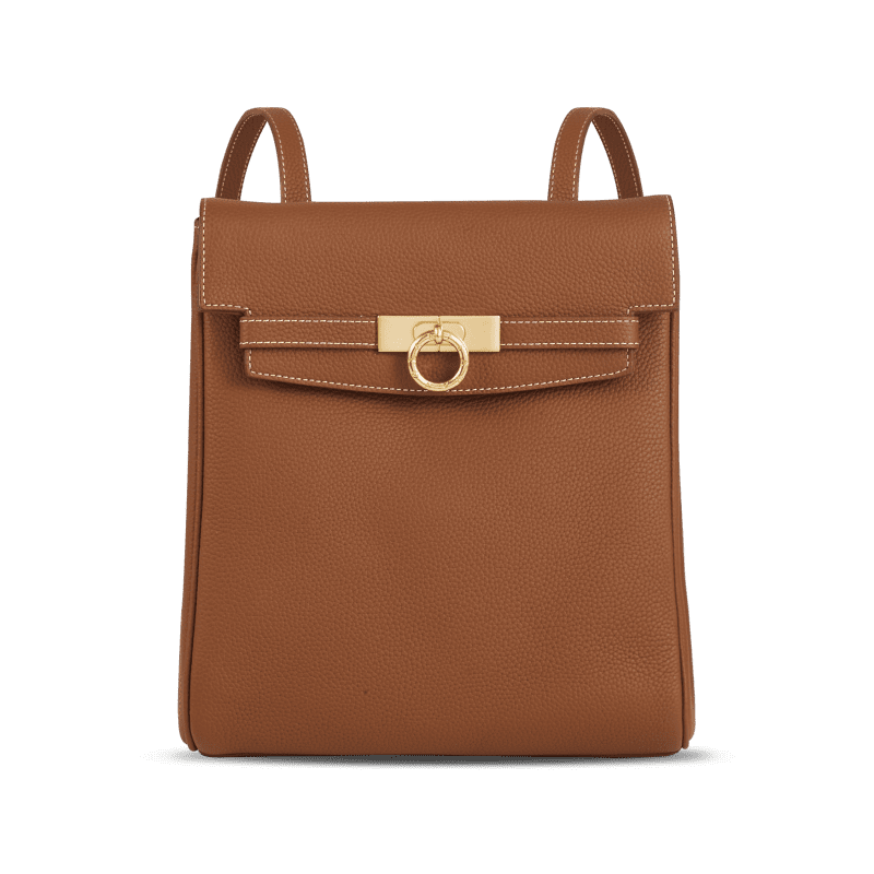 Unlocked Backpack in Brown | Parisa Wang