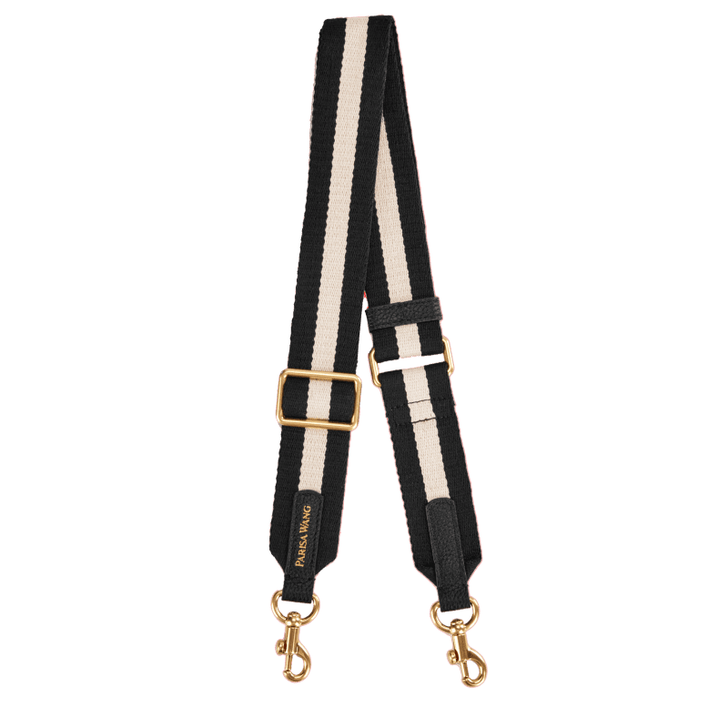 Webbing Shoulder Strap in Black | Parisa Wang