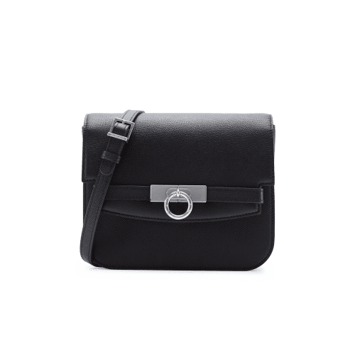 Unlocked Box Flap Bag in Black | Parisa Wang